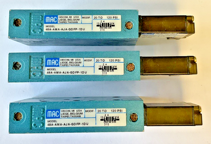 MAC  48A-AMA-AJA-GDFP-1DU SOLENOID VALVE 20-120PSI 24VDC 4.0W ***LOTOF3***