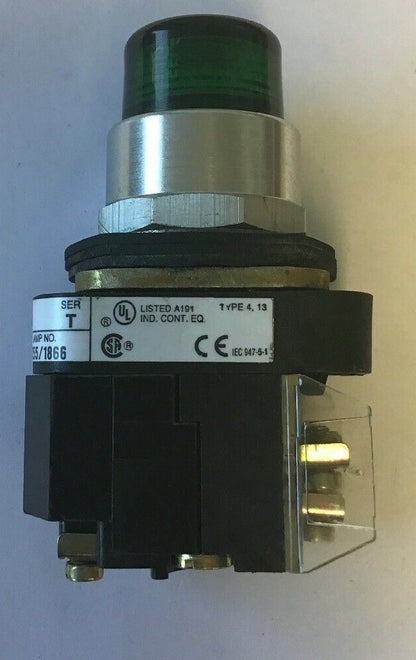 ALLEN BRADLEY 800T-PT16 120V SER. T 50/60HZ PUSH BUTTON GREEN