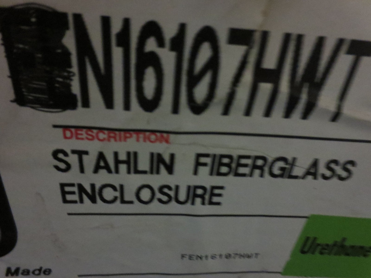 ROBROY / BELDING N16107HWT STAHLIN FIBERGLASS ENCLOSURE w/ SEAL - NEW SURPLUS