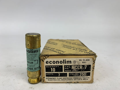 .Economy Fuse Econolim NCLR 7 7A 250V Fuse "Lot of 10"