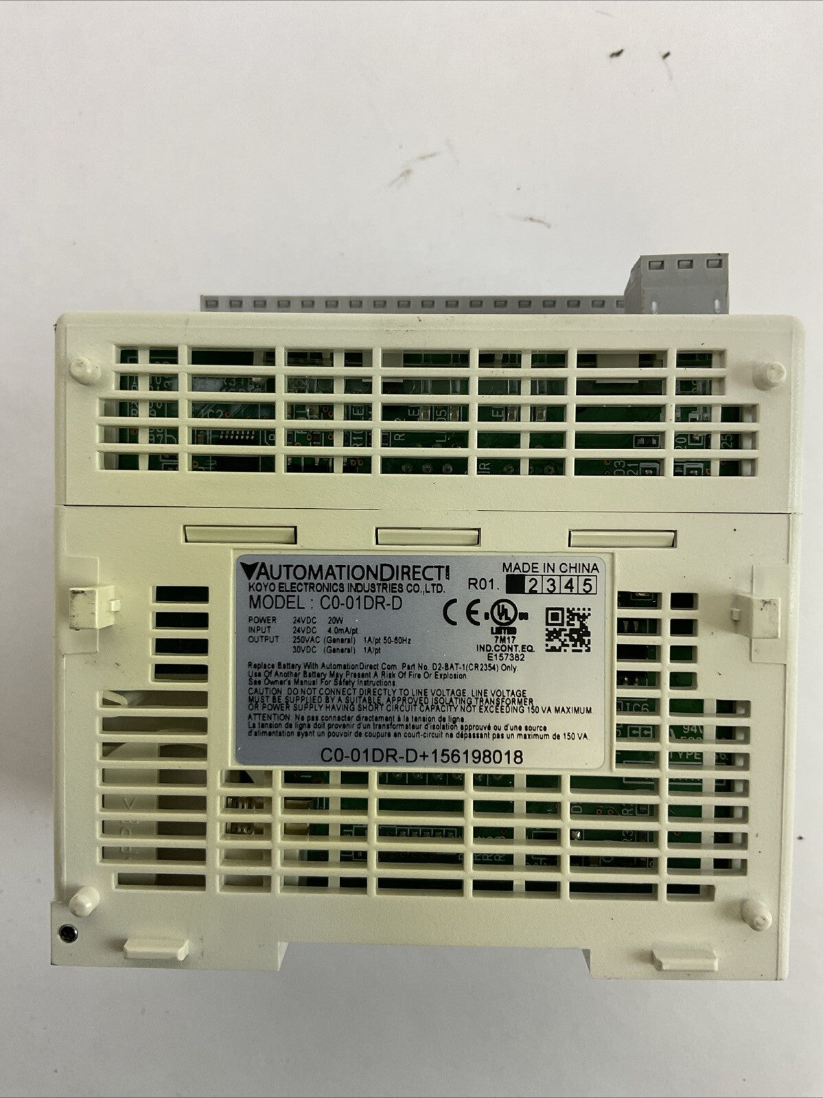 AUTOMATIONDIRECT C0-01DR-D I/O MODULE INPUT 24VDC OUTPUT 250VAC 30VDC CLICK KOYO