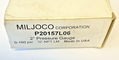 MILJOCO P20157L06 2" PRESSURE GAUGE 0-160PSI 6GKP5