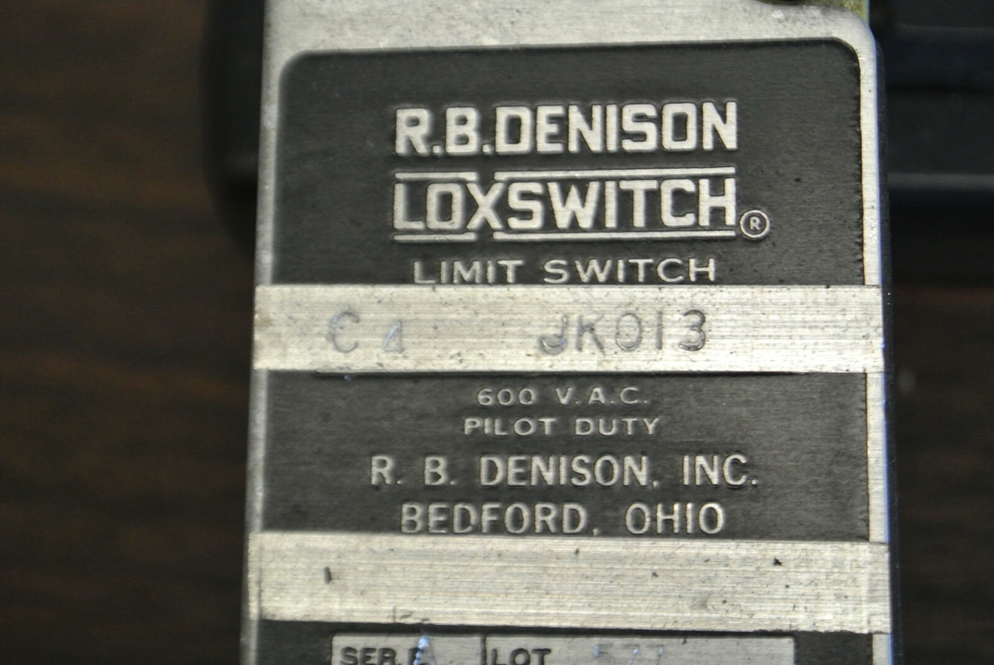 GOULD / R.B. DENISON / C4-JK013 LIMIT SWITCH / NEW SURPLUS / C4JK013