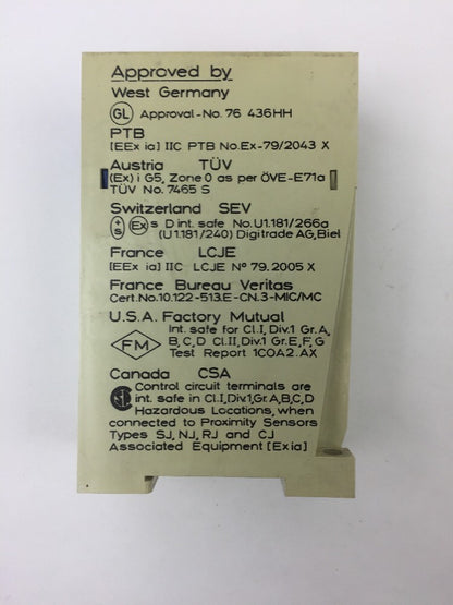 R.B. DENISON WE77/EX-1 PROX SWITCH OUTPUT: CHANGEOVER CONTACT 250V/4A/500 VA