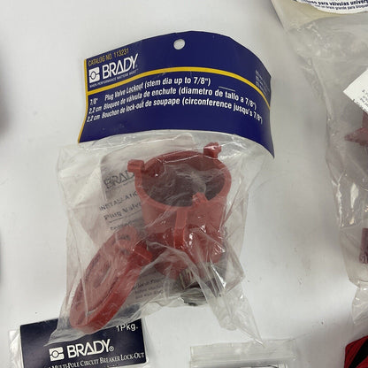 BRADY LOCK OUT TAG OUT KIT  PICTURES SHOW INCLUDED ITEMS. SEE DESC. FOR PART#'S