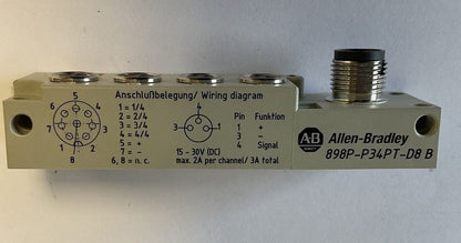 ALLEN BRADLEY 898P-P34PT-D8 DISTRIBUTION BOX SER.B 3A