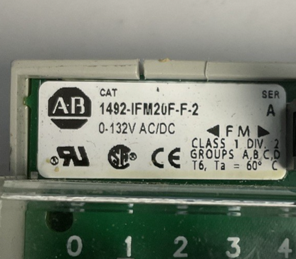 ALLEN BRADLEY 1492-IFM20F-F-2 INTERFACE MODULE SER.A 132VAC/DC
