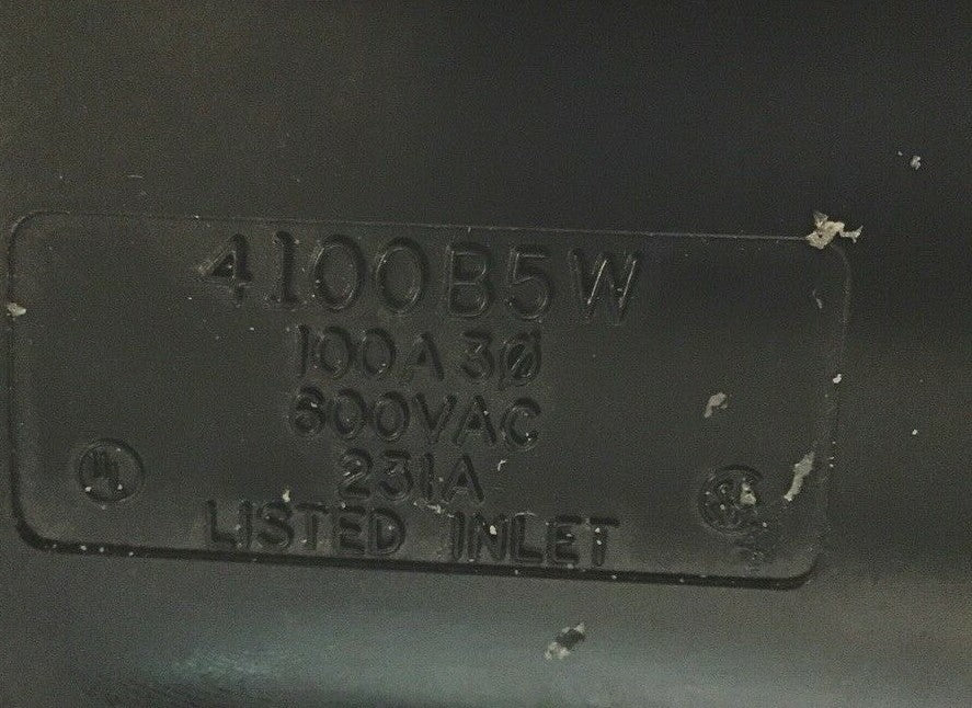 HUBBELL 4100B5W PIN & SLEEVE WATERTIGHT  100A 600VAC 3 POLE 4 WIRE GROUND