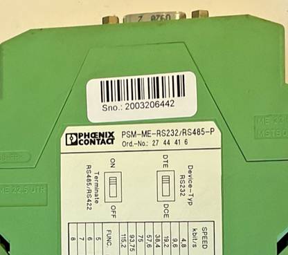 PHOENIX CONTACT PSM-ME-RS232/RS485-P INTERFACE CONVERTER
