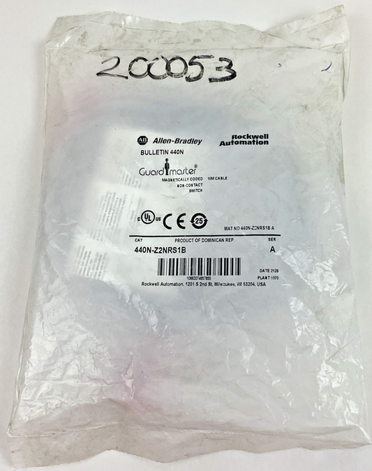 ALLEN BRADLEY 400N-Z2NRS1B NON-CONTACT SWITCH SER.A 10M CABLE 24V