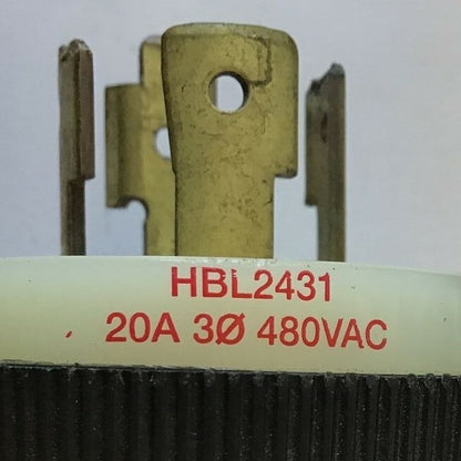HUBBELL HBL2431 TWIST-LOCK PLUG 20A 480V