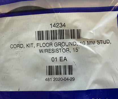 DESCO 14234 CORD KIT FLOOR GROUND 10MM W RESISTOR