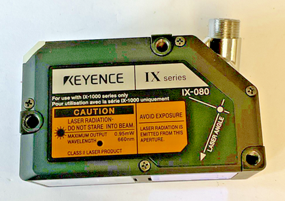 KEYENCE IX-080 LASER SENSOR HEAD 0.95MW 660MM