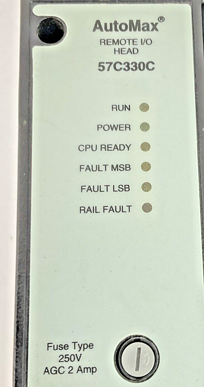 RELIANCE ELECTRIC 57C330C AUTOMAX REMOTE I/O HEAD 250V 120/240VAC 0.5/0.25A