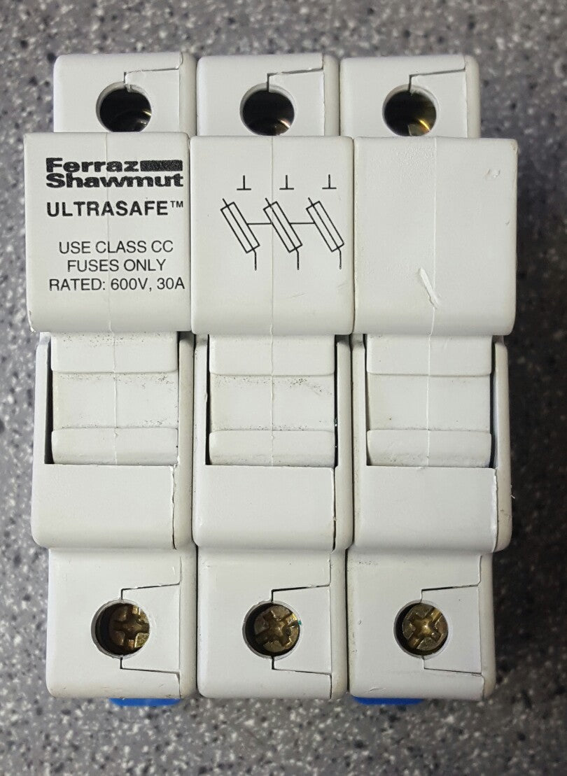 Ferraz Shawmut USCC3, M217522, Fuse Holder 30A 600V M217522, USED