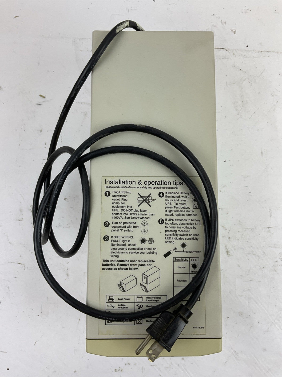 APC SMART-UPS SU700NET POWER SUPPLY 120VAC