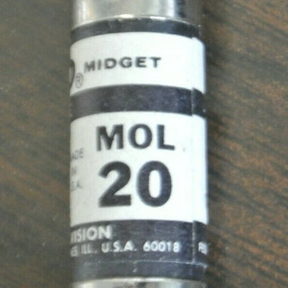BOX of 10 / ECONOMY / ECO / FPE MOL-20 MIDGET FUSE / 20A / 250V