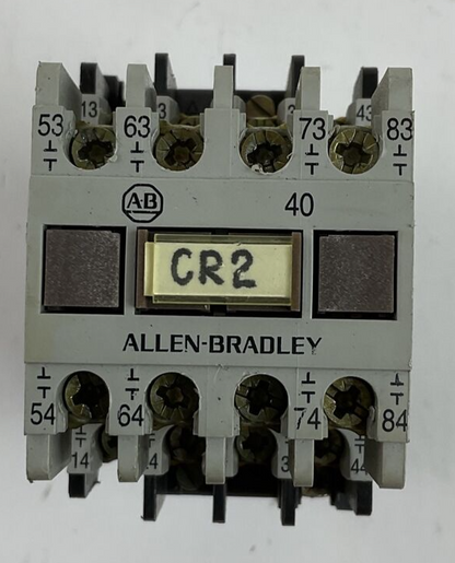 ALLEN BRADLEY 700DC-F400* SER C CONTACTOR 600VAC 300VDC 10A COIL 24VDC 195-FA40