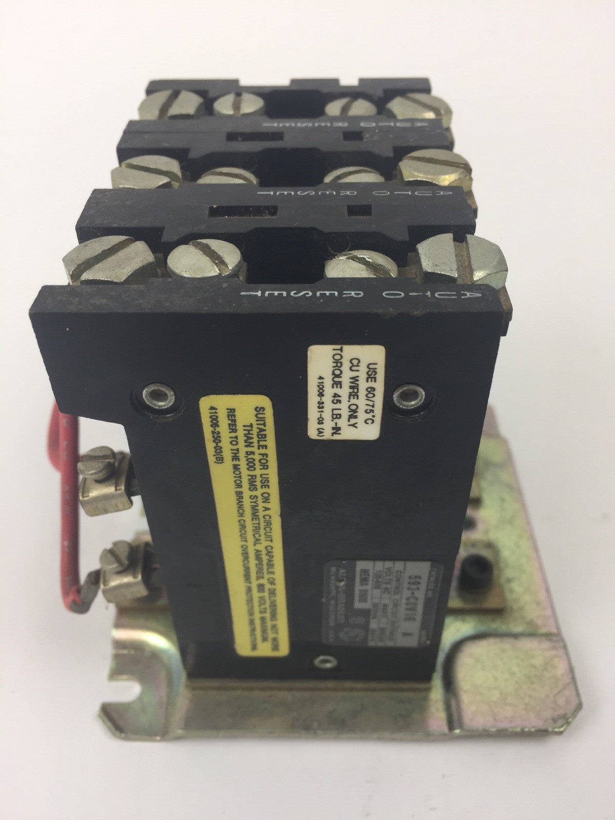 ALLEN BRADELY 593-COV16 OVERLOAD RELAY SER A 120-600VAC NEMA B600