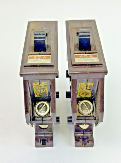 WADSWORTH **LOT OF 2** A-40 - CIRCUIT BREAKER - 1 POLE, 120/240 VAC, 40 A
