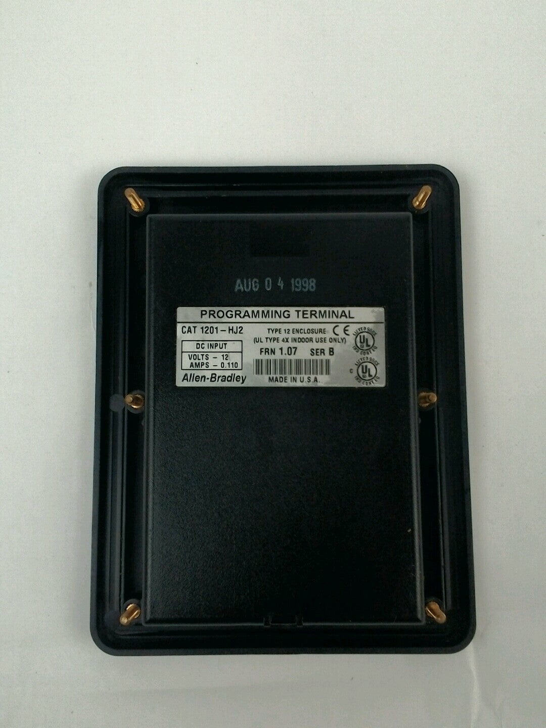 Allen Bradley 1201-HJ2 Terminal 1201HJ2 FRN 1.07 Series B 12V   0.110AMPS