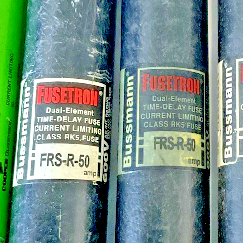 BUSSMANN FRS-R-50 FUSETRON FUSE CLASS RK5 600VAC 250VDC ***LOTOF6***