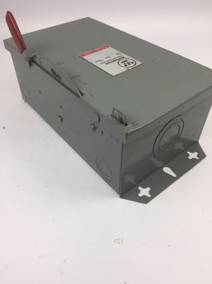 WESTINGHOUSE HUN262 HEAVY DUTY SAFETY SWITCH 600 VAC 60 AMP