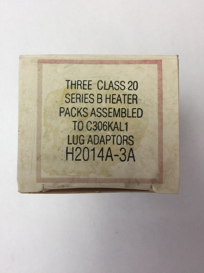 CUTLER HAMMER H2014A-3A 3 CLASS 20 SERIES B HEATER PACKS ASSEMBLED TO C306KAL1