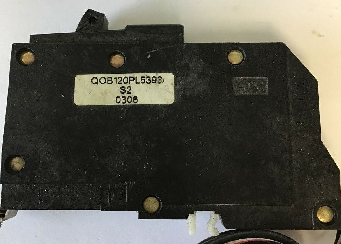 SQUARE D QOB120PL5393 CIRCUIT BREAKER 20A 120/240VAC 50/60HZ  1POLE