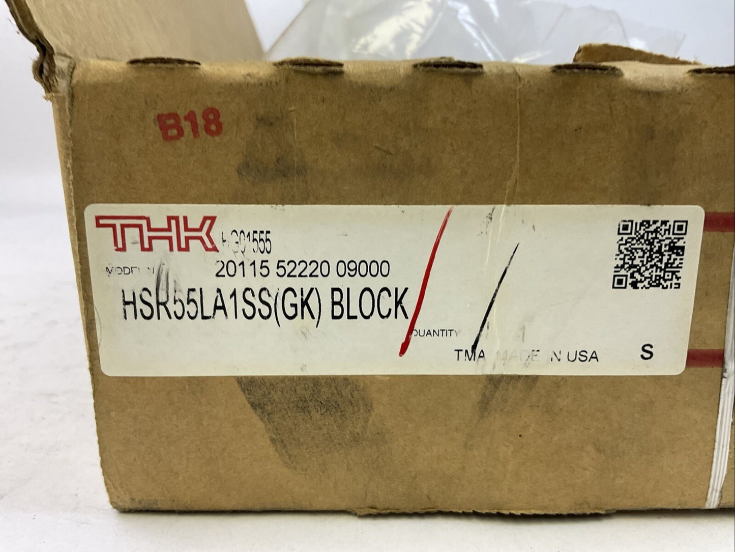 THK HSR55LA1SS(GK) BLOCK LINEAR GUIDE