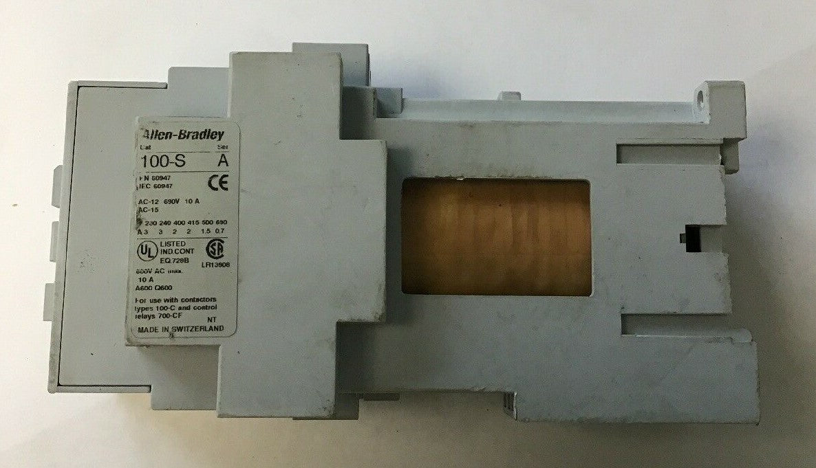 ALLEN BRADLEY 100-C30Z*00  Ser. B CONTACTOR w/ 100-S AUX. CONTACTOR Ser. B