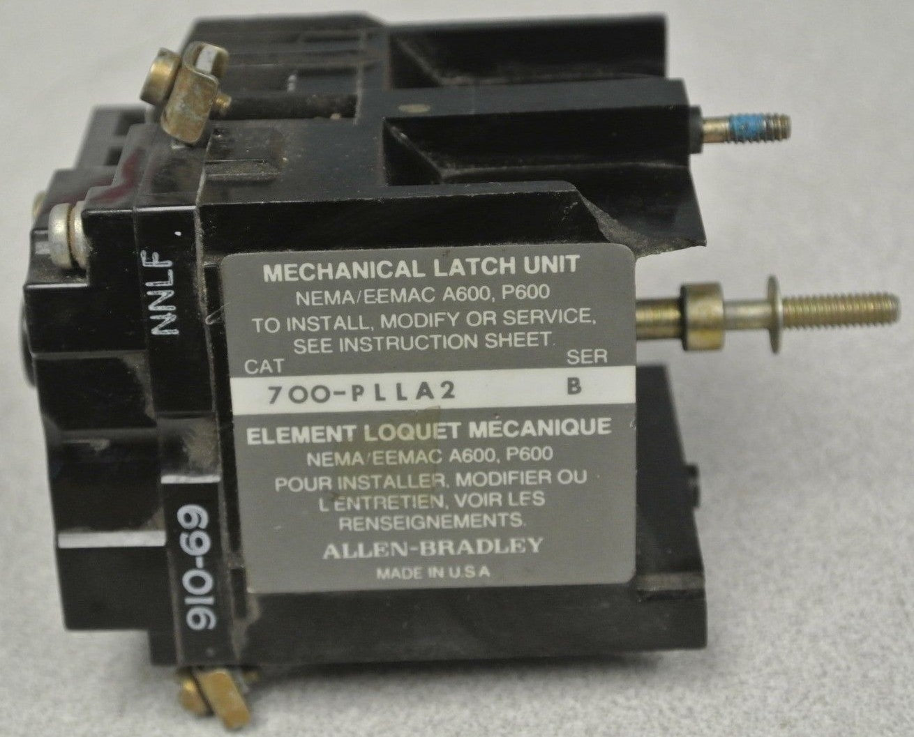 ALLEN-BRADLEY 700-PLLA2 MECHANICAL LATCH UNIT / 230-240V, 60Hz