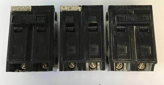 WESTINGHOUSE BA215 QUICKLAG CIRCUIT BREAKER 15A 2POLE ***LOTOF3***