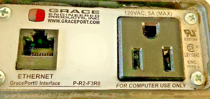 GRACE P-R2-F3R0 ETHERNET INTERFACE CONNECTOR PORT 120VAC 5A **NO COVER**