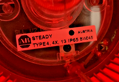 ALLEN BRADLEY 855T-B10DN4 STACK LIGHT RED SER.B 120V