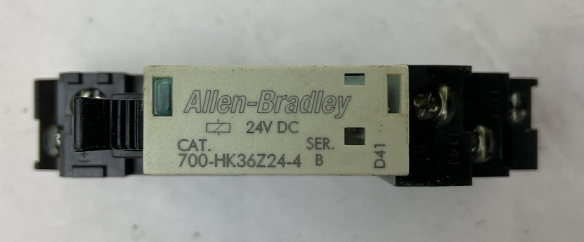 ALLEN BRADLEY 700-HN-121 SER A RELAY SOCKET 700-HK36Z24-4 SER B RELAY 24VDC