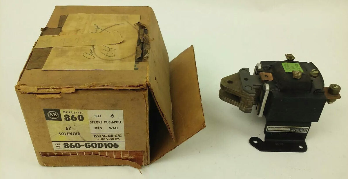 ALLEN BRADLEY, 860-GOD106, SER.A, AC SOLENOID, SIZE 6, 120V-60HZ, 600V MAX, NEW