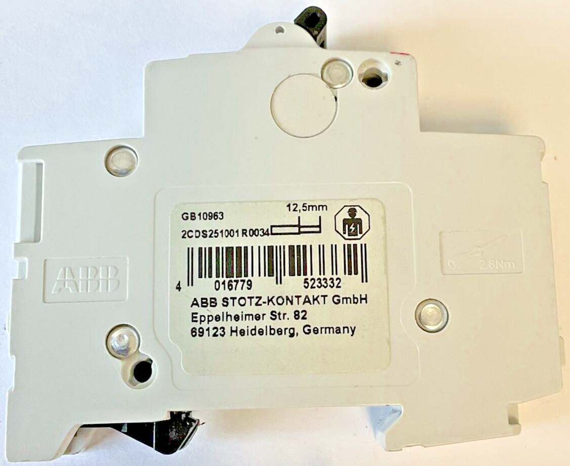 ABB 2CDS251001R0201,2CDS251001R0044,2CDS25106,2CDS25100 CIRCUIT BREAKER 230/400V