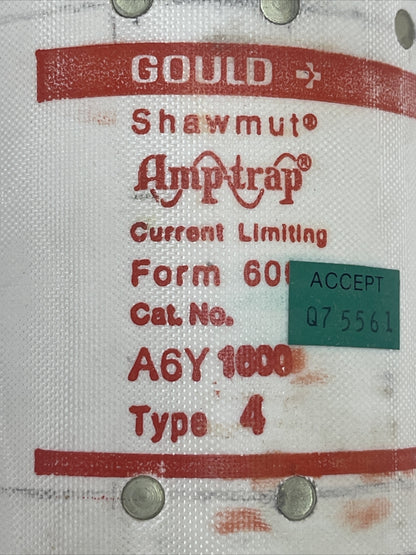 GOULD SHAWMUT A6Y1600 AMP-TRAP CURRENT LIMITING FUSE 600VAC 1600AMP TYPE 4 FORM