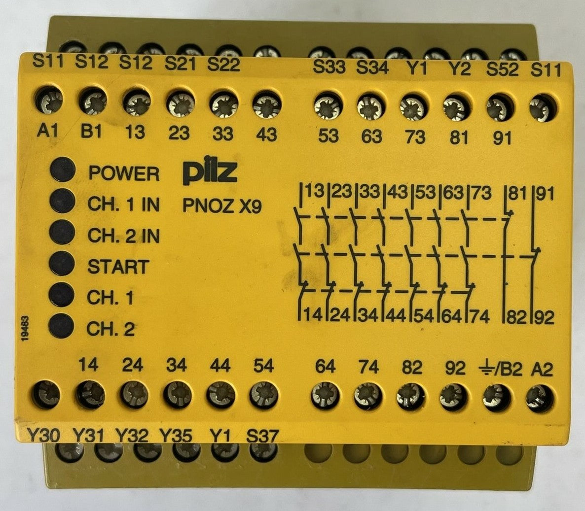 PILZ PNOZ X9 7S/2O SAFETY RELAY 120VAC 11VA 24VDC 5.5W AC15:230V 5A DC13:24V 7A