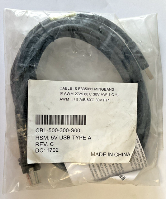 HONEYWELL CBL-500-300-S00 HSM, 5V USB TYPE A CABLE  REV.C