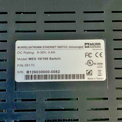 MURR ELEKTRONIK MES 10/100 SWITCH 30V 0.6A