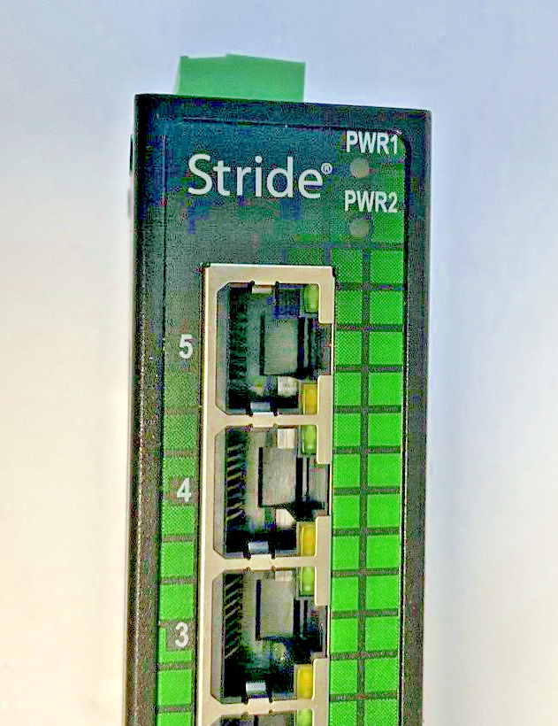 AUTOMATION DIRECT STRIDE SE2-SW5U ETHERNET SWITCH HW. REV V1.10 9-60VDC 0.38A