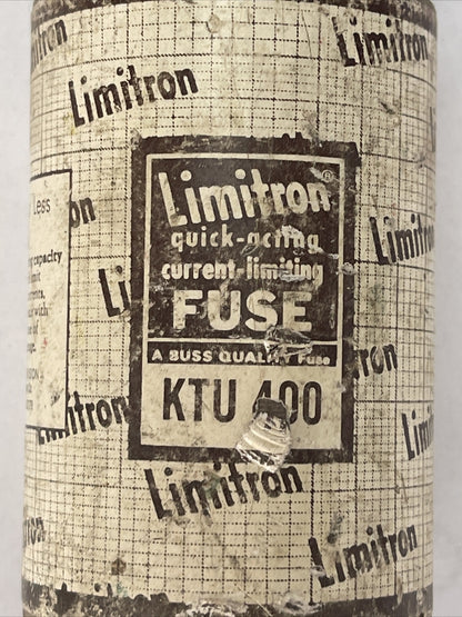 BUSSMAN LIMITRON KTU400 QUICK-ACTING CURRENT LIMITING FUSE 400AMP 600VAC
