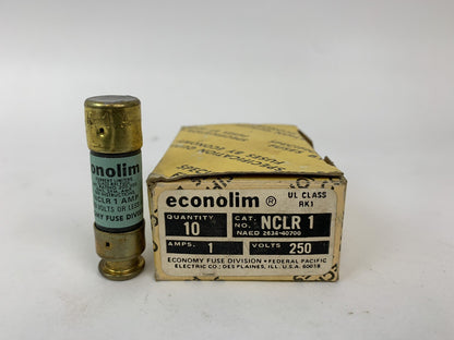 Economy Fuse Econolim NCLR 1 1A 250V Fuse "Lot of 10"