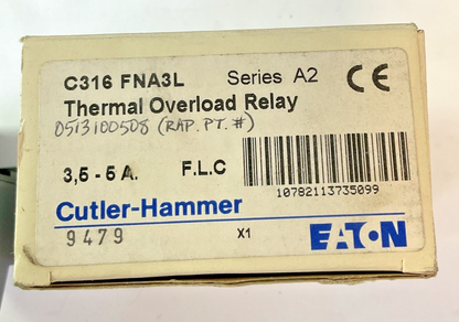 CUTLER HAMMER C316 FNA3L THERMAL OVERLOAD RELAY SER.A2 3.5-5A 690V 10A