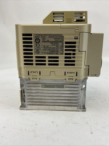 YASKAWA CIMR-VU4A0005FAA REV: D V1000 AC DRIVE OUTPUT 3PH 0-480V 5.4/4.8A