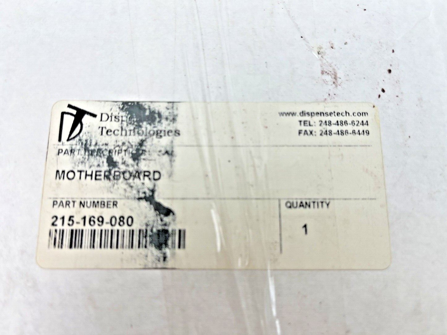 DISPENSE TECHNOLOGIES - 215-169-080 - MOTHERBOARD - 00-1F-2E-00-00-1A