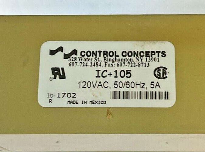 CONTROL CONCEPTS IC+105 ISLATROL PLUS ACTIVE TRACKING FILTER 120VAC 50/60HZ 5A