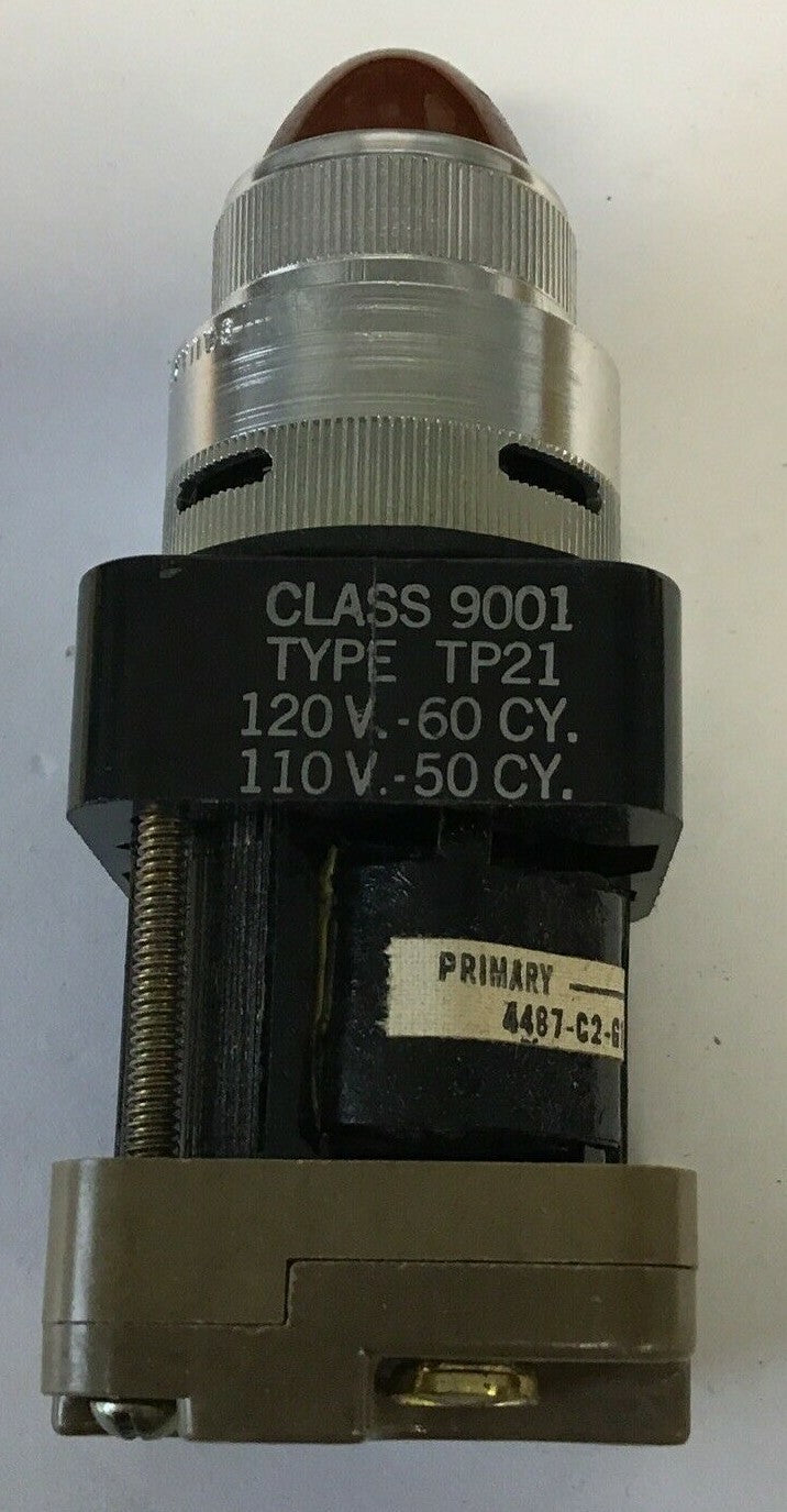 SQUARE D 9001 TP-21 120/110V 60/50CY AMBER/ORANGE PILOT LIGHT